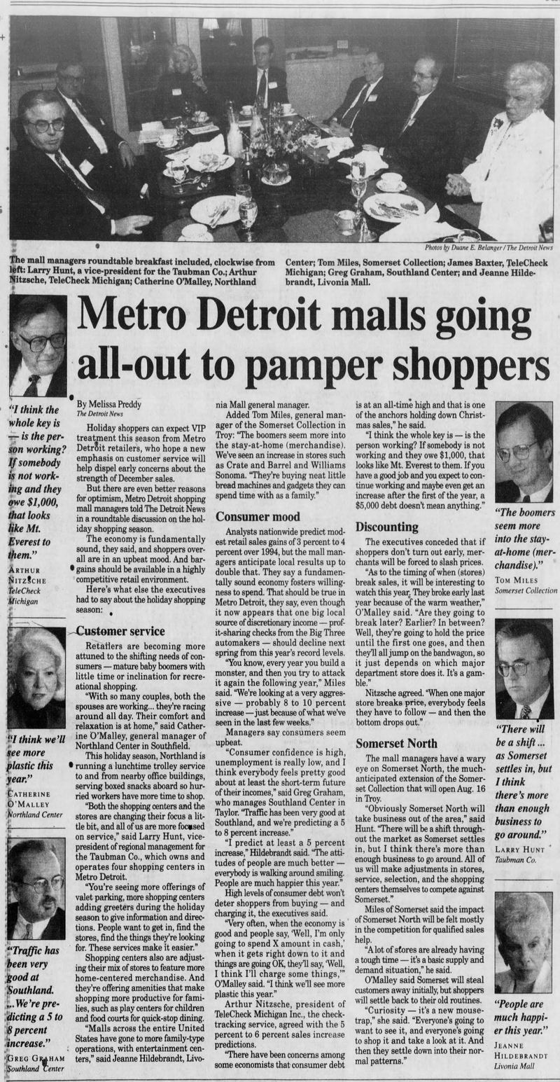 Northland Center (Northland Mall) - Mall Bosses Meet November 1995